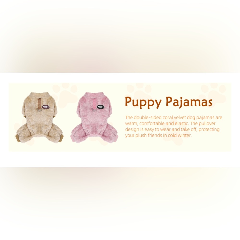 2 Pack Fuzzy Dog Cat Pajamas Small Warm Puppy Onesie Cats Pet Clothing Dogs - Picture 4 of 8